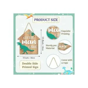 Decoración de dinosaurio para habitación de niños letrero_2