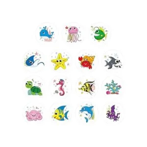 800 calcomanías redondas adorables de animales marinos 16_3