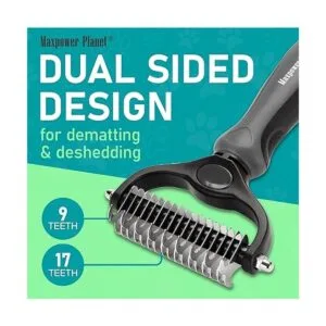 Maxpower Planet Pet Grooming Brush Double Sided Shedding_2