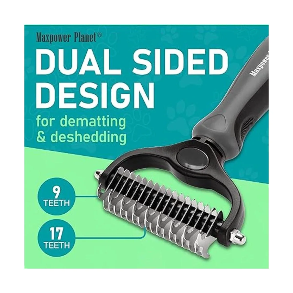 Maxpower Planet Pet Grooming Brush Double Sided Shedding_2