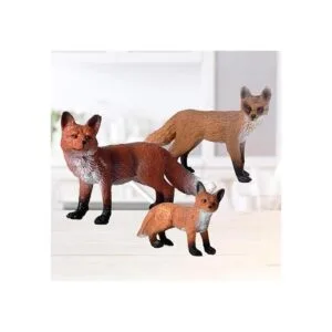 STOBOK Juego de 3 figuras de zorro realistas de animales_3