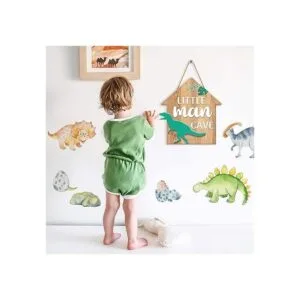 Decoración de dinosaurio para habitación de niños letrero_3