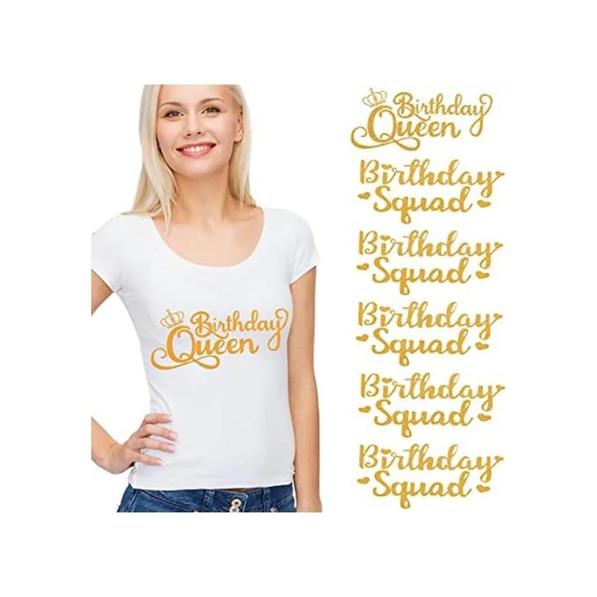 Juego de 15 piezas de camisas doradas de cumpleaños_1