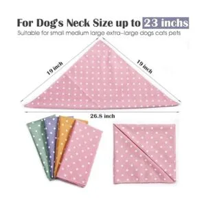 4 pañuelos para perro lindos y suaves de algodón para_2