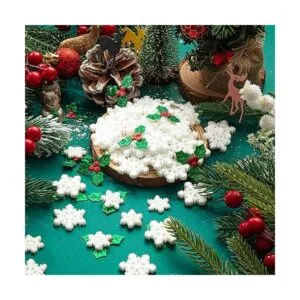 160 copos de nieve de resina para manualidades incluyen_3