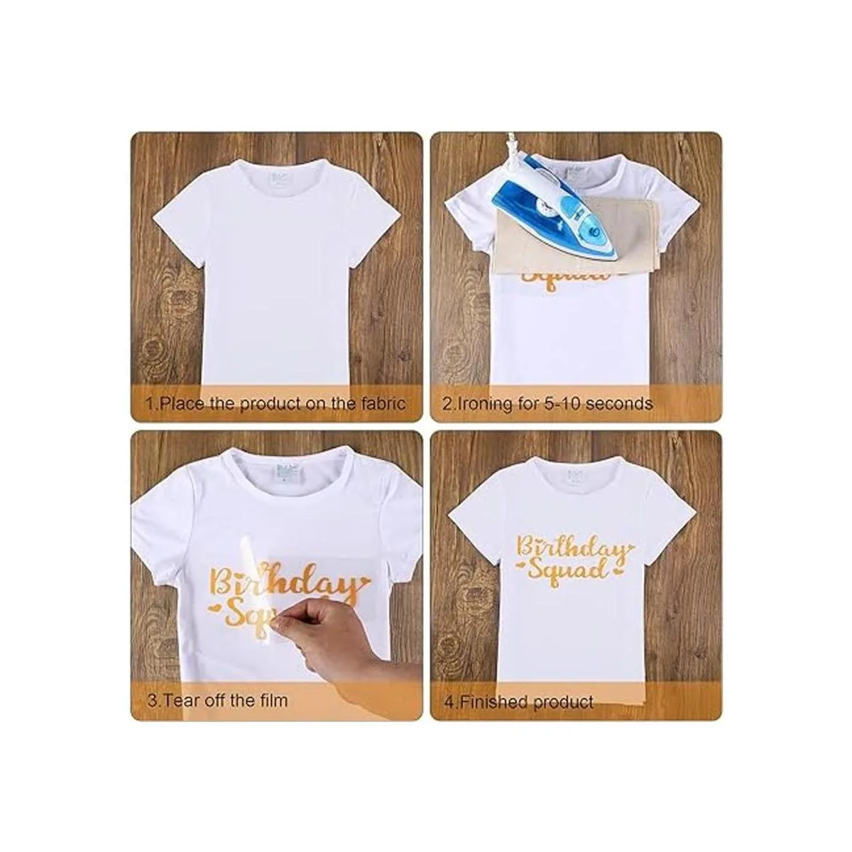 Juego de 15 piezas de camisas doradas de cumpleaños_7