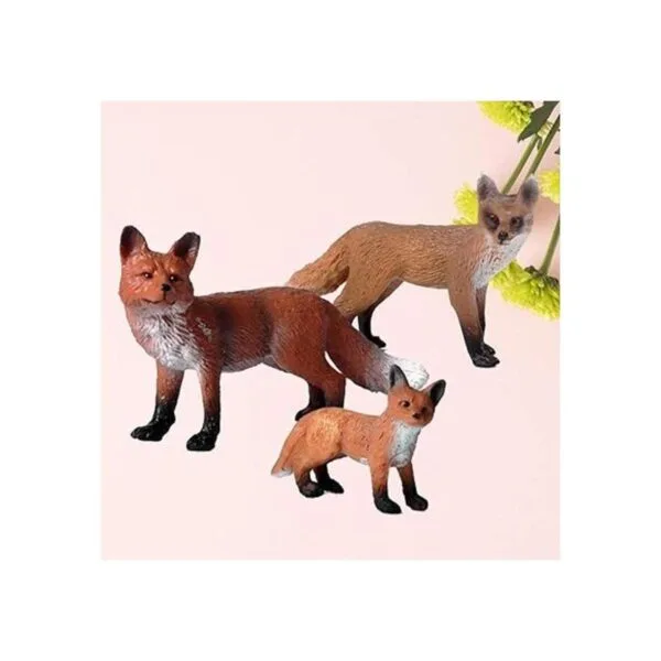 STOBOK Juego de 3 figuras de zorro realistas de animales_4