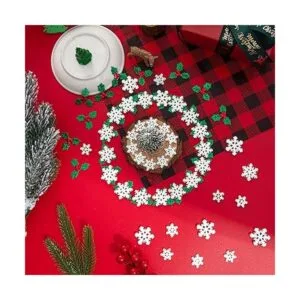 160 copos de nieve de resina para manualidades incluyen_7