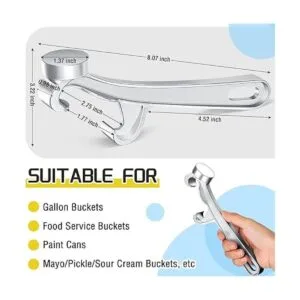 Abridor de cubos de aluminio de 5 galones llave de tapa_2