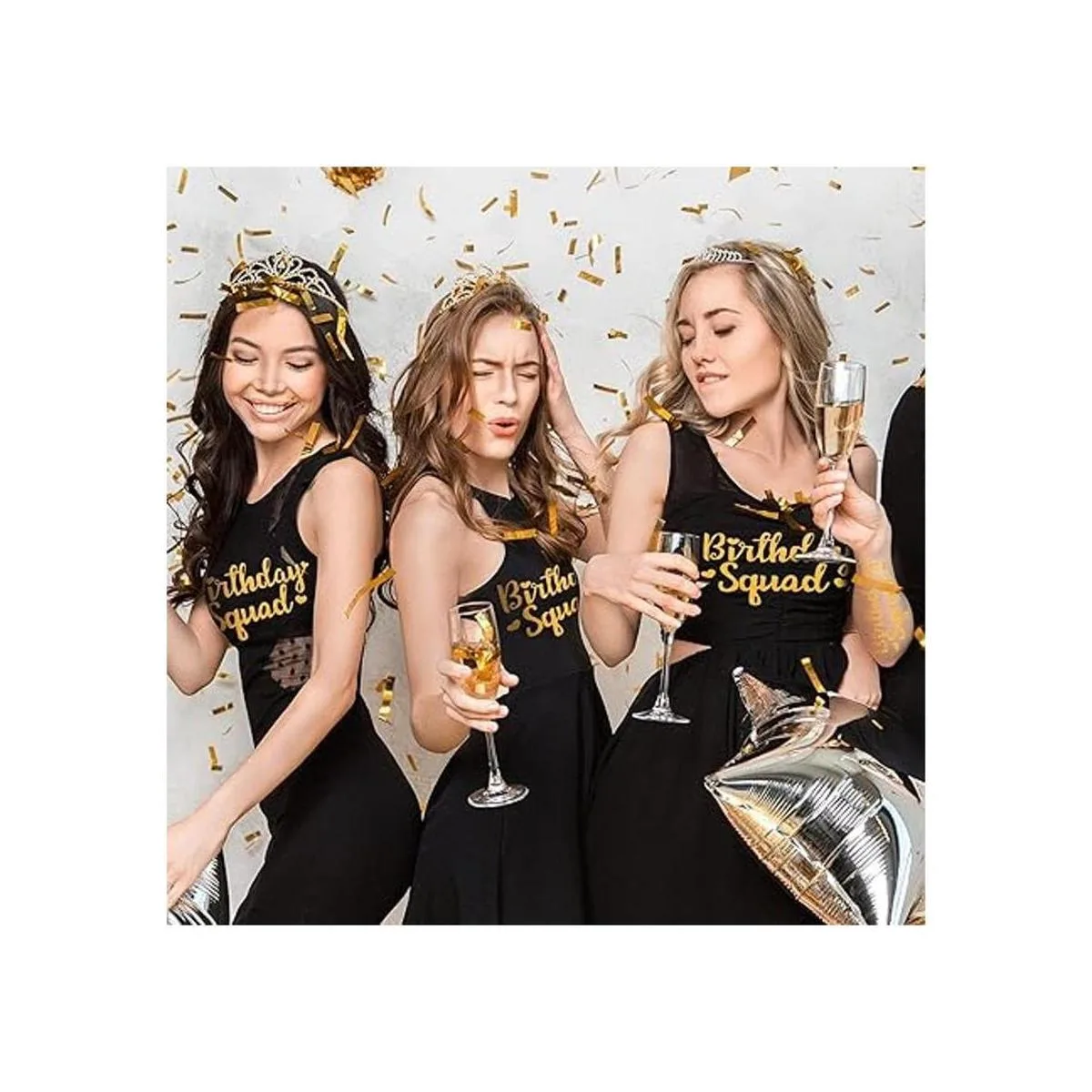 Juego de 15 piezas de camisas doradas de cumpleaños_6