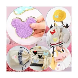 UHOMENY Juego de 15 parches coloridos de felpilla para_5