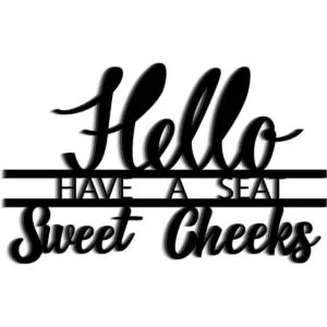 Letrero de pared con texto en inglés Hello Sign Have a_1