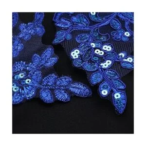 Micro Traders 2 pares de apliques bordados de encaje de_7