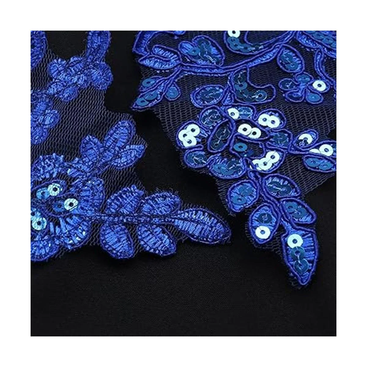 Micro Traders 2 pares de apliques bordados de encaje de_7