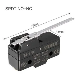 uxcell TM1701 SPDT 1NO1NC Tipo de palanca de bisagra_2