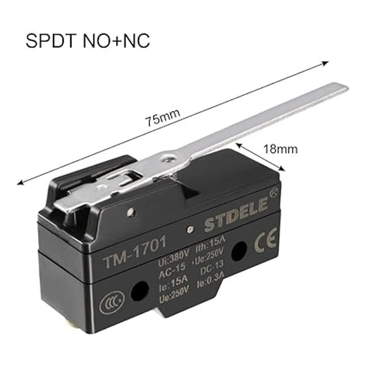 uxcell TM1701 SPDT 1NO1NC Tipo de palanca de bisagra_2