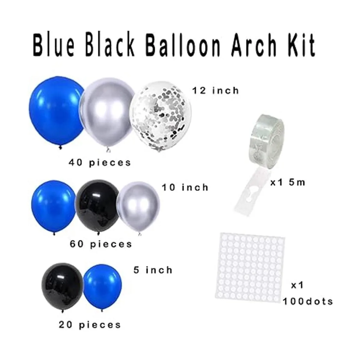 Kit de arco de guirnalda de globos de color azul real y_2