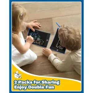 TEKFUN Paquete de 2 tabletas de escritura LCD con 4 lápiz_2