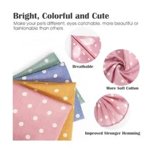 4 pañuelos para perro lindos y suaves de algodón para_3