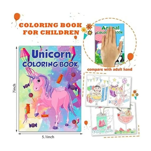 Paquete de 24 libros para colorear pequeños para niños de_3