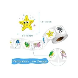 800 calcomanías redondas adorables de animales marinos 16_2