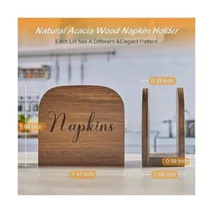 ALELION Servilletas de madera de acacia para cocina_2