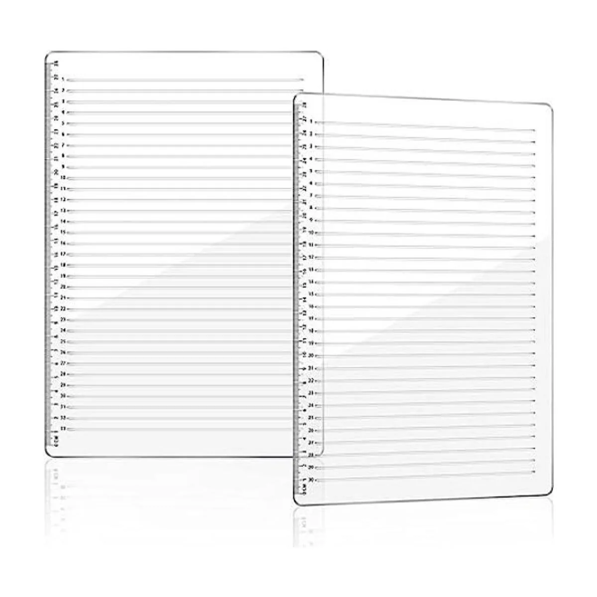 2 plantillas de línea recta de 11.0 in a escala de_1