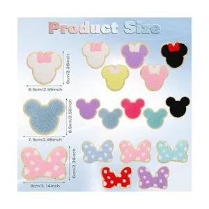 UHOMENY Juego de 15 parches coloridos de felpilla para_2