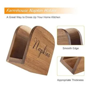 ALELION Servilletas de madera de acacia para cocina_3