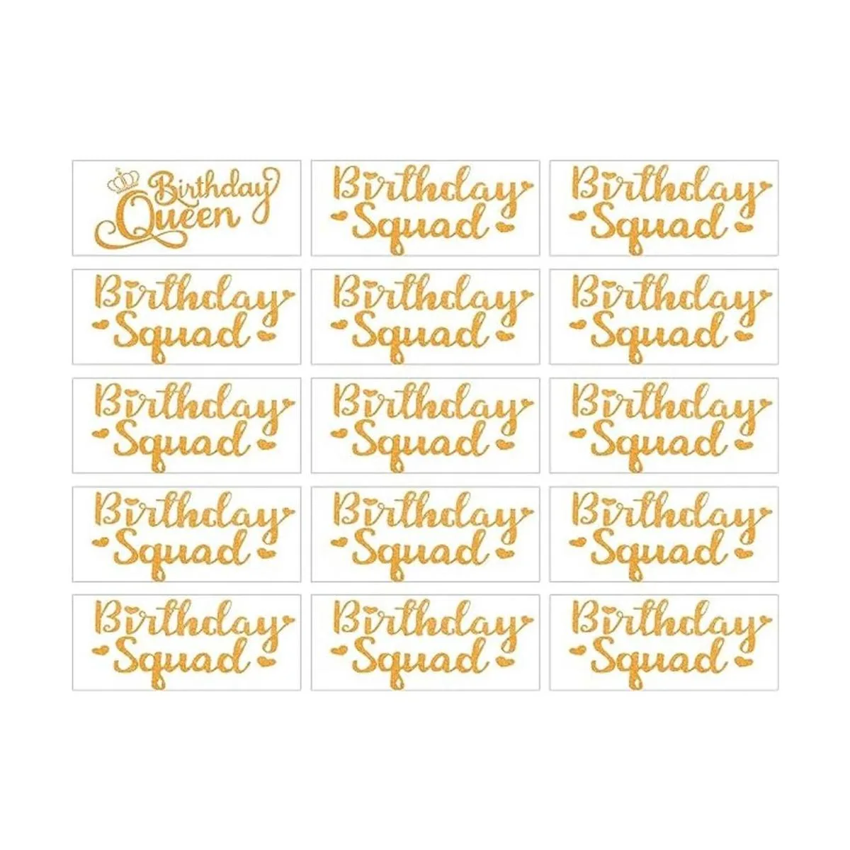 Juego de 15 piezas de camisas doradas de cumpleaños_2