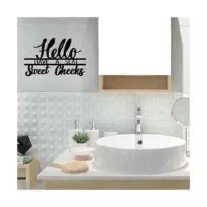 Letrero de pared con texto en inglés Hello Sign Have a_6