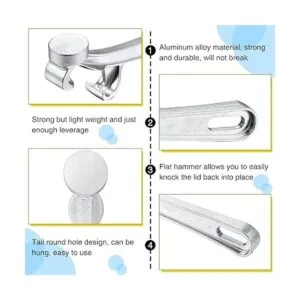 Abridor de cubos de aluminio de 5 galones llave de tapa_6