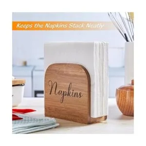 ALELION Servilletas de madera de acacia para cocina_5