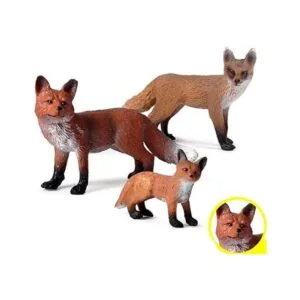 STOBOK Juego de 3 figuras de zorro realistas de animales_2
