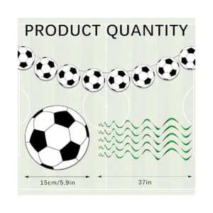 32 piezas de decoraciones de fiesta de fútbol incluyen 2_2