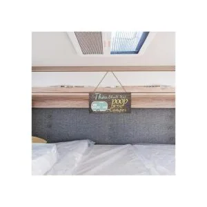 Jetec Letrero para colgar en madera de Thou Shalt Not Poop_6