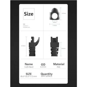 50 piezas Cat5 Cat5E Cat6 cargador de alivio de tensión_2
