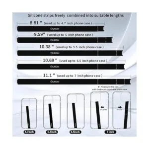 UKON Agarre de silicona para teléfono 2 correas de_2