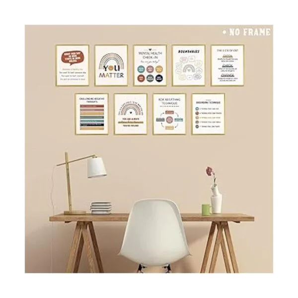 9 pósteres de salud mental terapia de oficina decoración_4