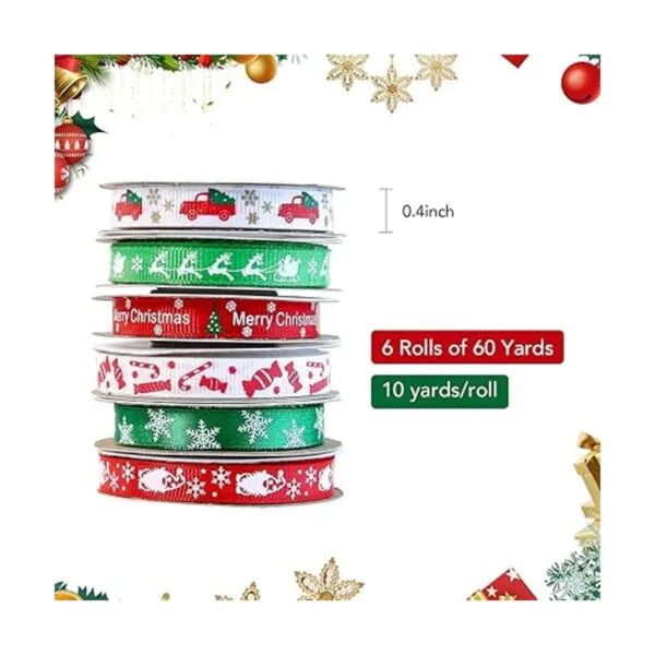 Cinta de Navidad de 60 yardas de 38 pulgadas para_2