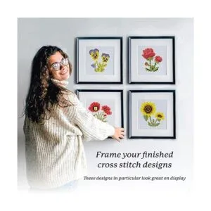 Kits de punto de cruz para principiantes tema de flores_5