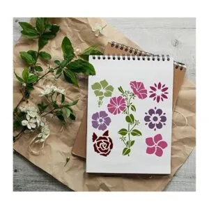 Juego de 9 plantillas de herramientas de pintura de_4