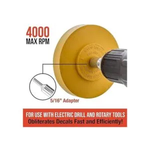 TCP Global Rueda de goma con adaptador de taladro_2