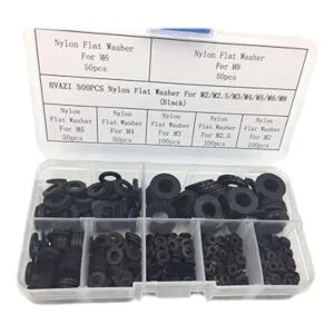 HVAZI 500 arandelas planas de nailon para tornillos M2_4