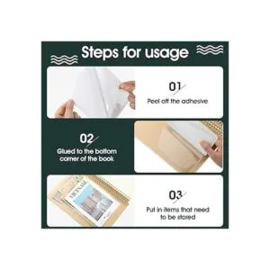 Bolsillos adhesivos transparentes en las esquinas de 6 x 6_2
