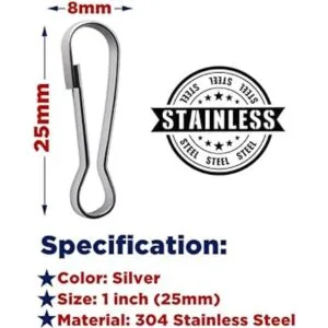 200 ganchos de acero inoxidable con cierre de cordón_3