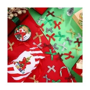 200 piezas de pequeños lazos de Navidad mini lazos de_6