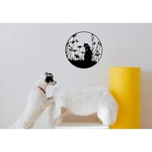 13.4 x 13.4 pulgadas silueta de gato negro arte de pared_5