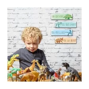 4 piezas de decoración de pared de dinosaurio recuerdos_4