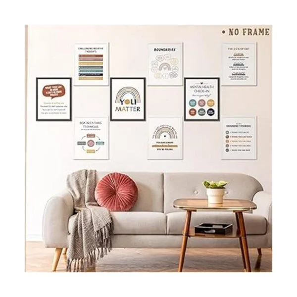 9 pósteres de salud mental terapia de oficina decoración_3